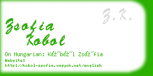 zsofia kobol business card